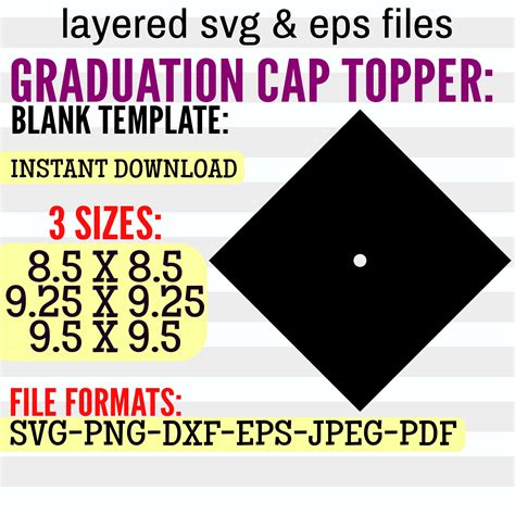 etsy graduation cap toppers|graduation cap topper template.